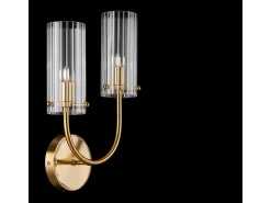 Maytoni Aplique Para Pared-Arco Aplique Neoclásico Latón, Pantalla Vidrio Camel