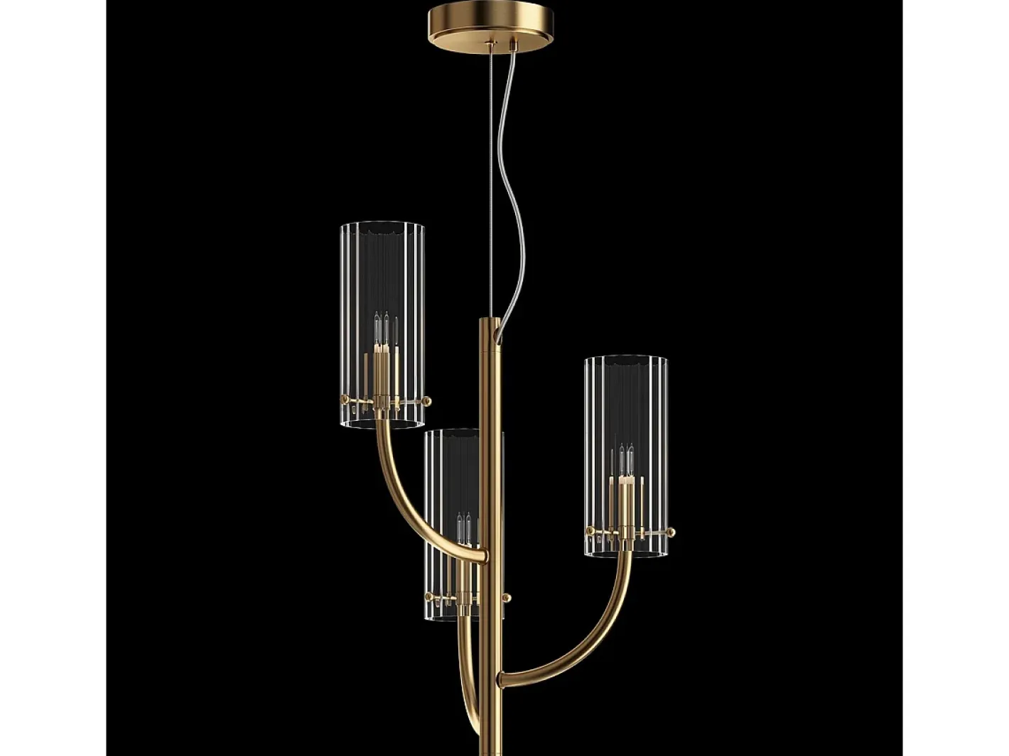Maytoni Arco Lámpara de Techo Colgante Clásica 3 Luces Multi Brazo Latón G9 Camel Hot