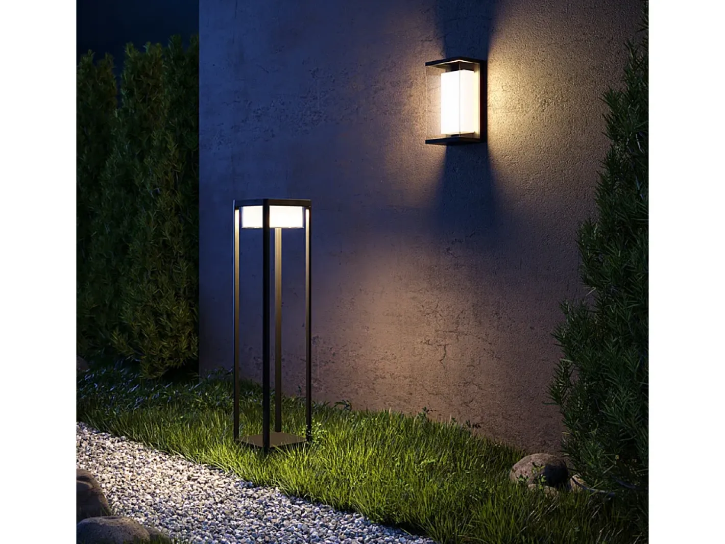 Maytoni Iluminación Exterior-Baker Street Baliza exterior LED integrada Baker Street IP65 negra IP65 Negro