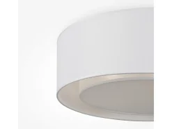 Maytoni Bergamo Plafón cilíndrico moderno de 3 luces , pantalla transparente y blanca, E27 Blanco Hot