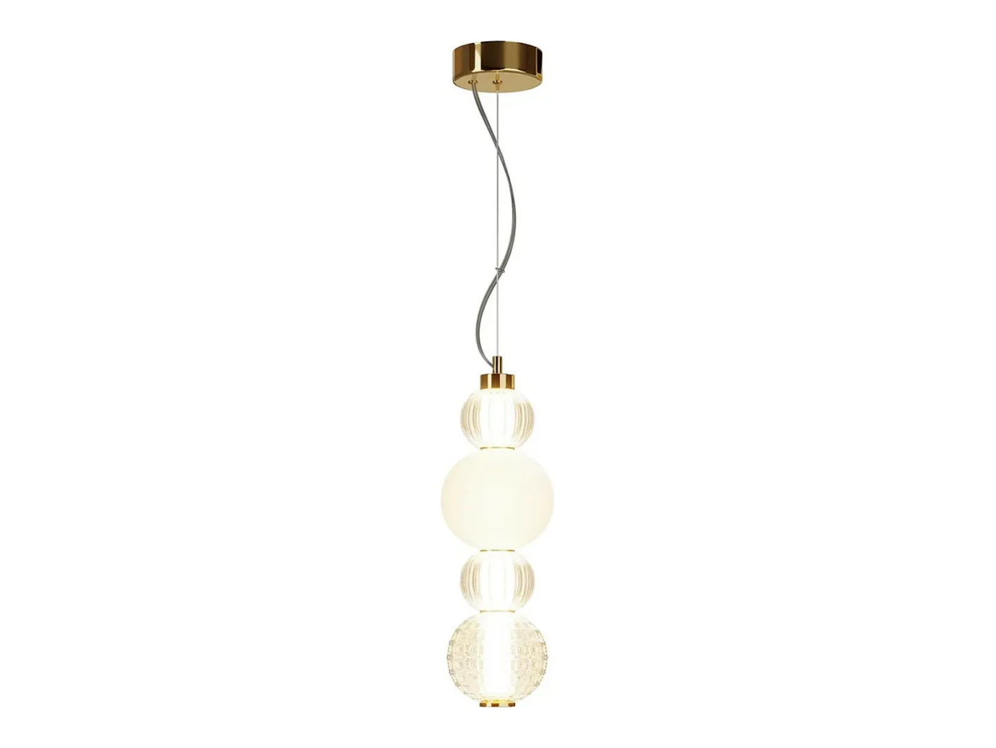 Hot Maytoni Collar Lámpara de techo colgante delgada moderna LED integrado 3000K Dorado