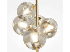 Maytoni Dallas Moderna lámpara de techo colgante de 6 luces en forma de globo dorado, pantalla de coñac, G9 Beige Sale