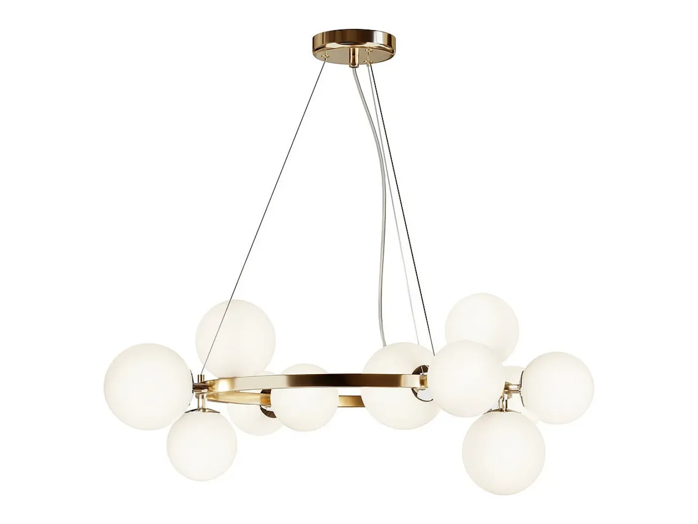 Maytoni Dallas Moderna lámpara de techo colgante de 1 globo dorada, pantalla blanca mate, G9 Dorado Discount