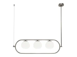 Sale Maytoni Erich Plafón colgante globo moderno 3 luces Níquel E14 Gris