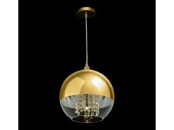 Maytoni Lámpara Suspendida-Fermi Moderna lámpara de techo colgante Fermi Gold Dome Dorado