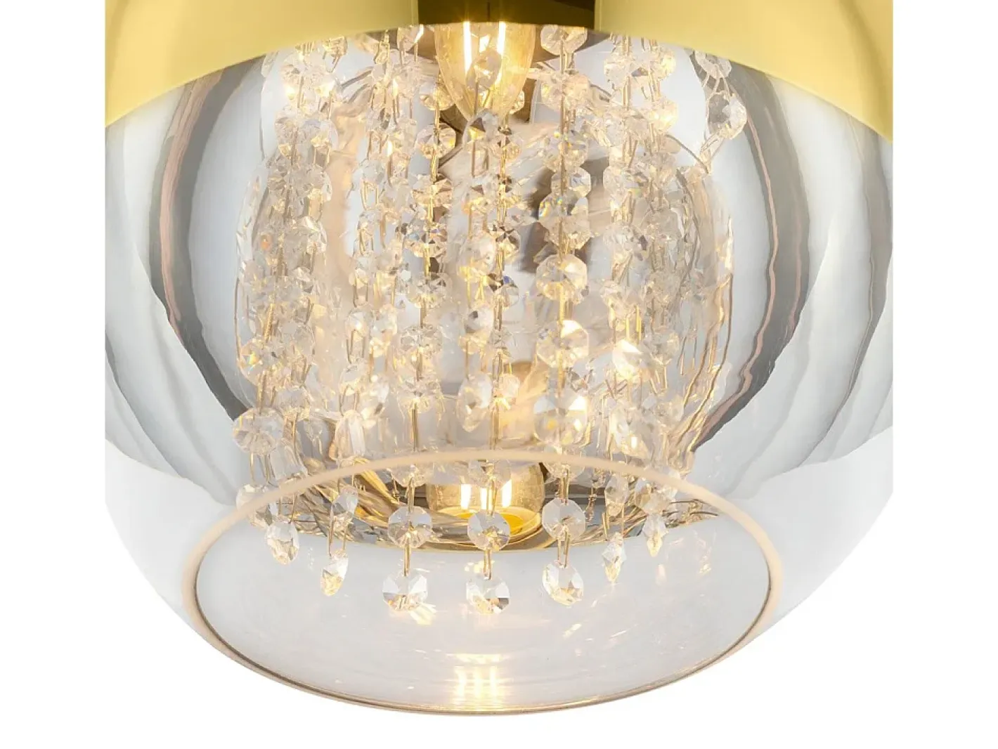Maytoni Lámpara Suspendida-Fermi Moderna lámpara de techo colgante Fermi Gold Dome Dorado