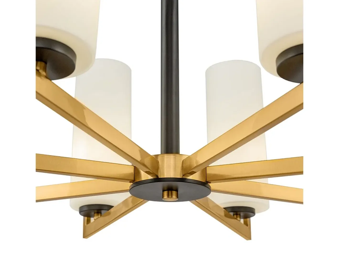 Maytoni Lámpara Suspendida-Fortano Moderna lámpara de araña de latón de 8 luces Fortano con pantalla de cristal Camel