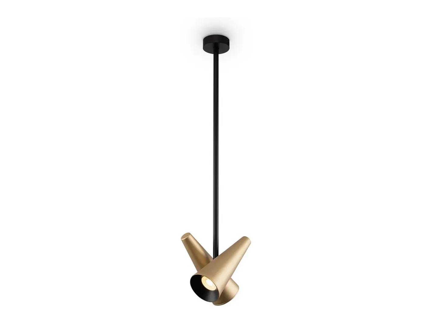 Maytoni Lámpara Suspendida-Giro Lámpara de Techo Colgante Moderna 2 Luces Latón GU10 Camel