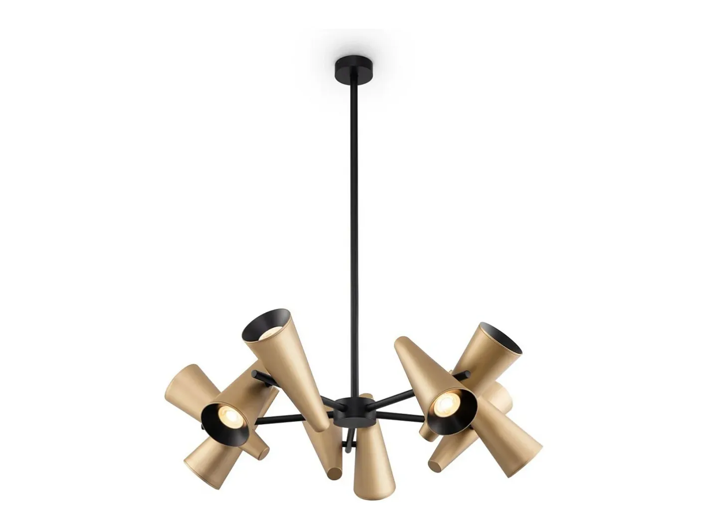 Discount Maytoni Giro Moderna lámpara de techo colgante de 10 luces con varios brazos, latón GU10 Camel