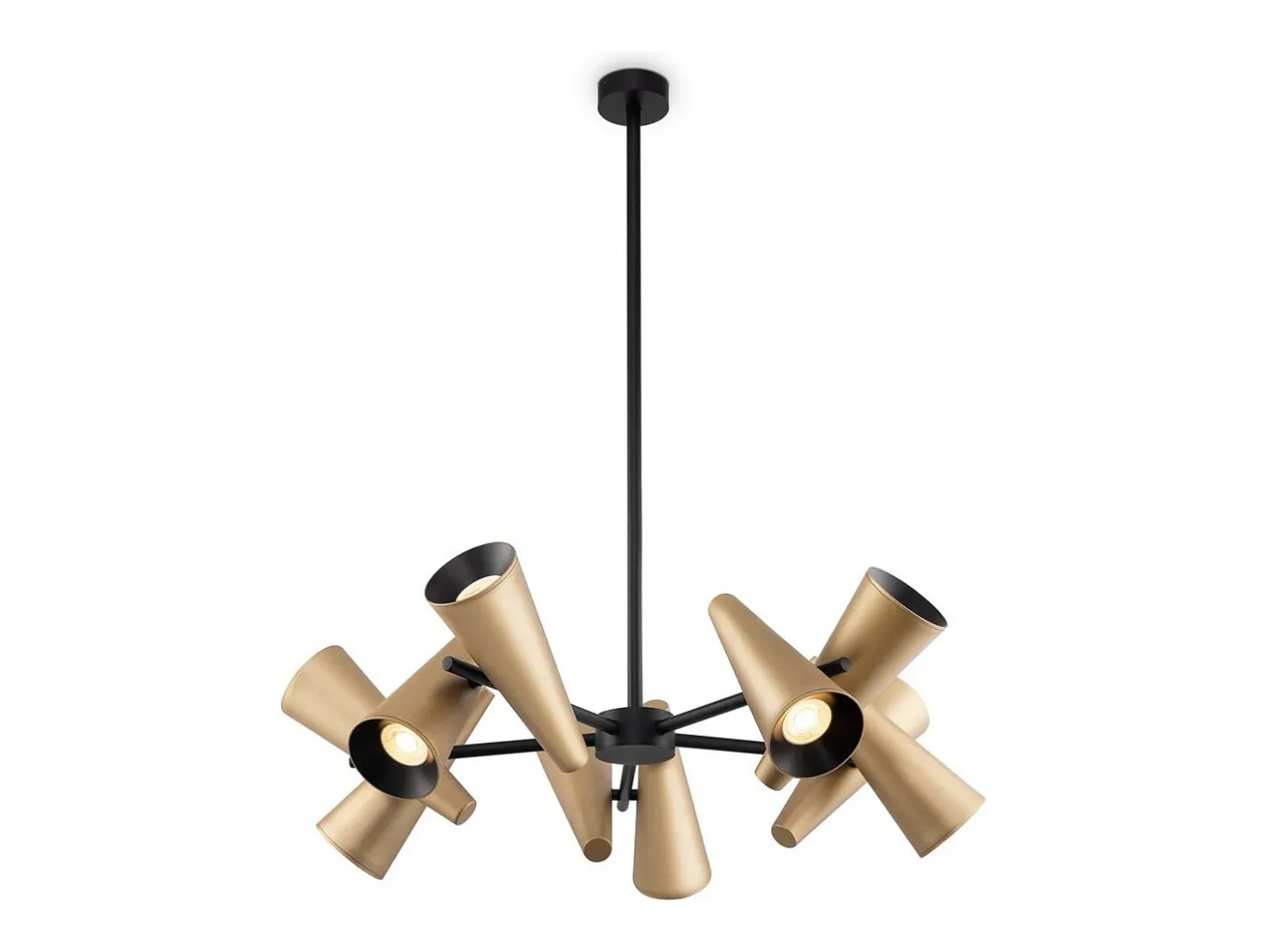Discount Maytoni Giro Moderna lámpara de techo colgante de 10 luces con varios brazos, latón GU10 Camel