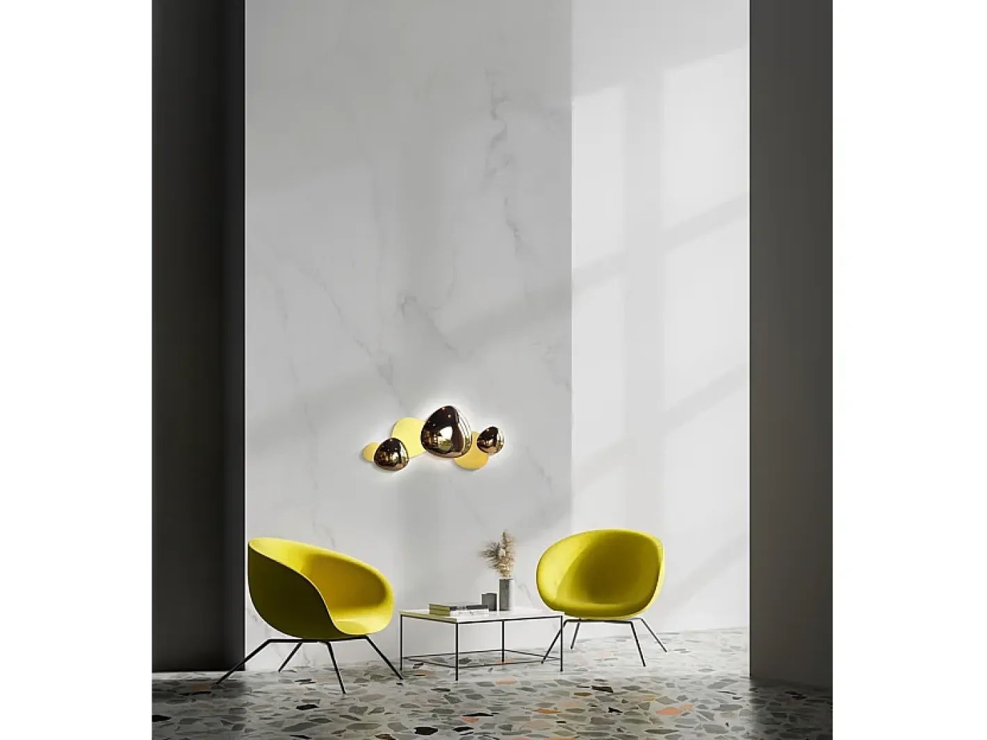 Maytoni Jack-stone Lámpara de pared LED integrada moderna, níquel, 3000K Gris Hot