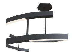 Sale Maytoni Line Lámpara de techo colgante integrada moderna negra, 4000K Negro
