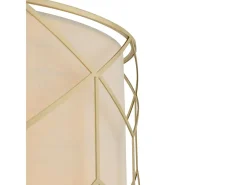 Maytoni Lámpara Suspendida-Messina Classic Messina - Lámpara de techo colgante de 4 luces dorada con pantalla de tela Dorado