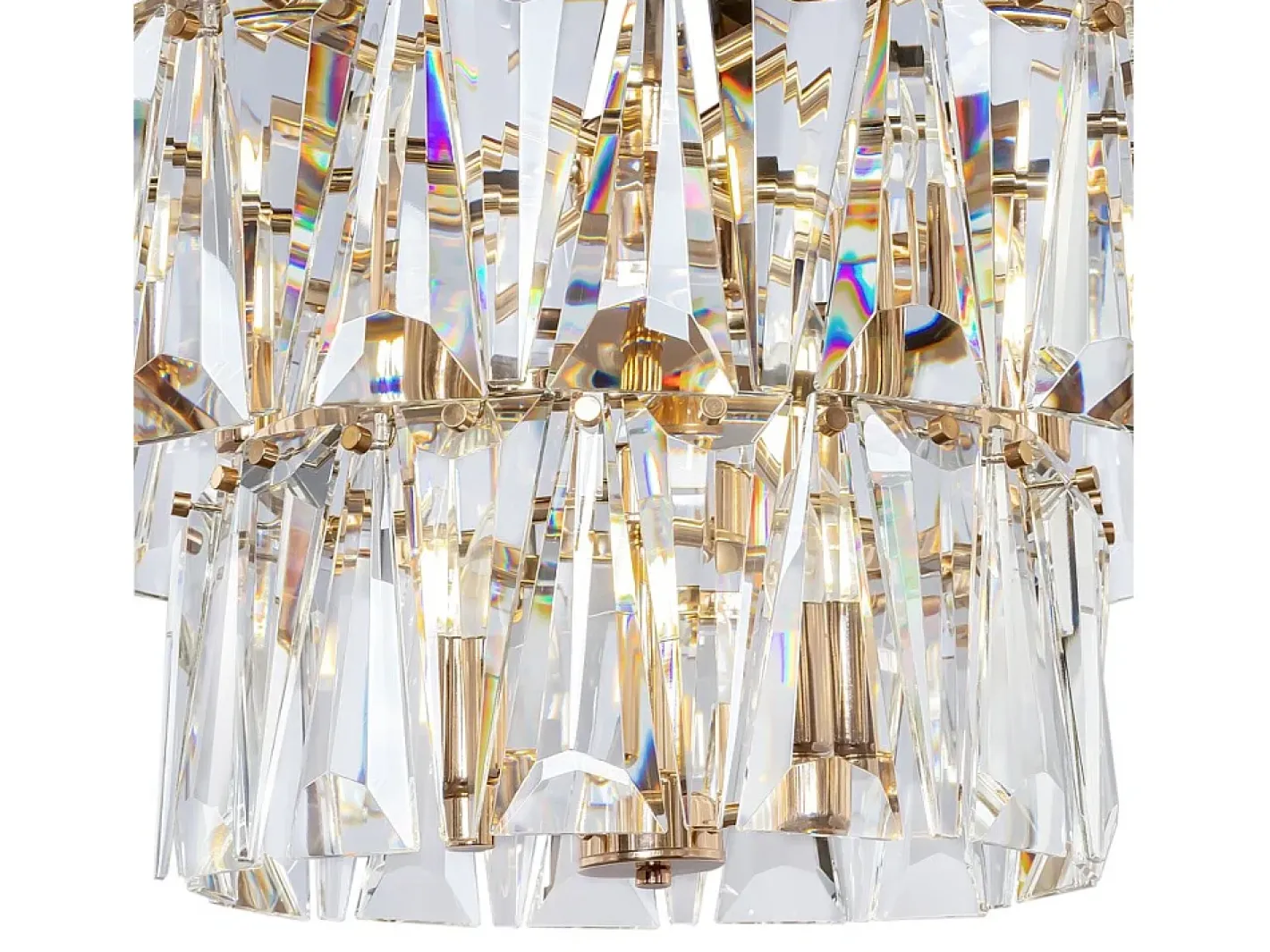 Online Maytoni Puntes Moderna lámpara de techo colgante dorada Puntes de 3 niveles y 18 luces Dorado