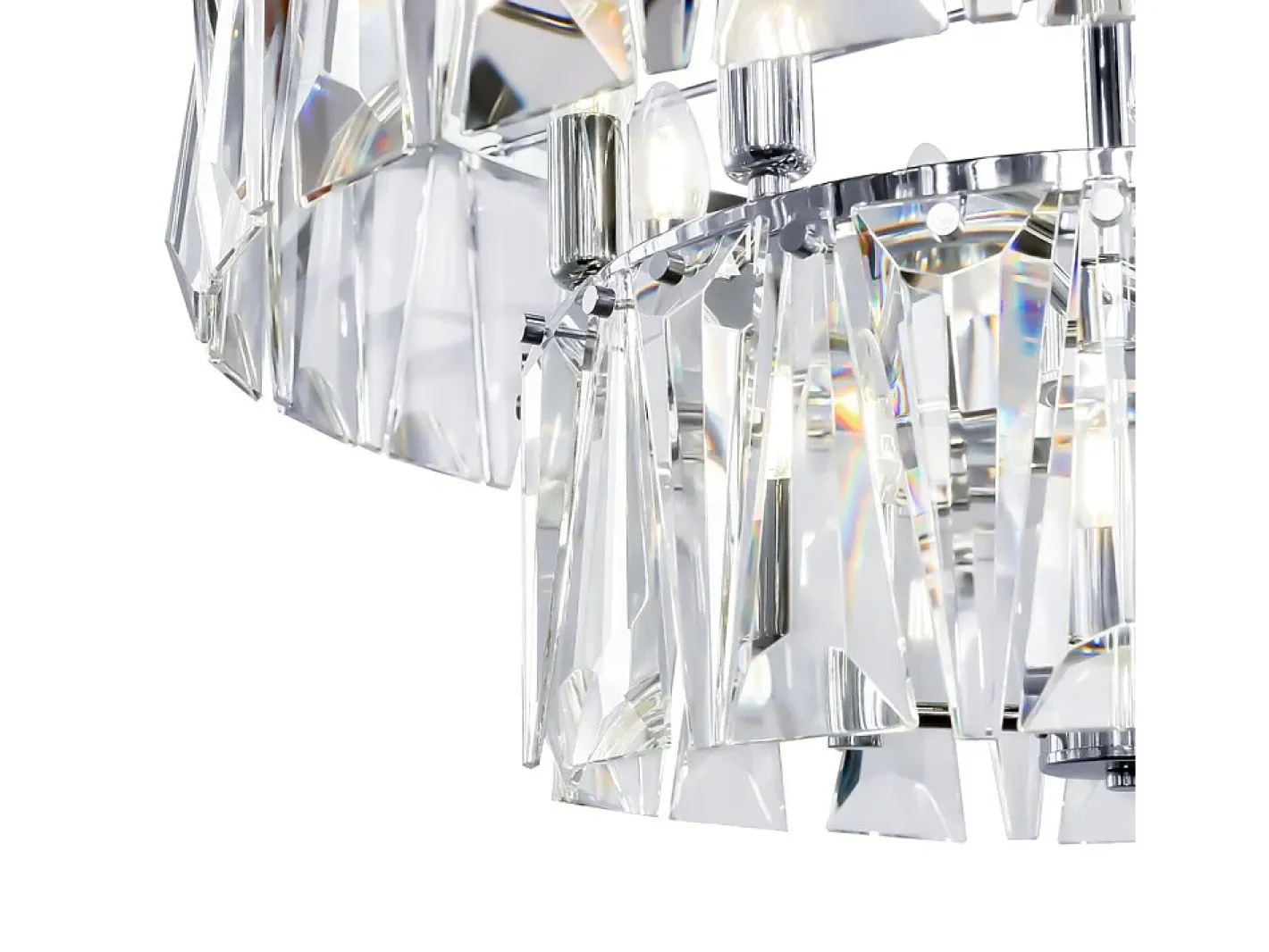 Best Maytoni Puntes Moderna lámpara de techo colgante cromada Puntes de 2 niveles y 12 luces Gris