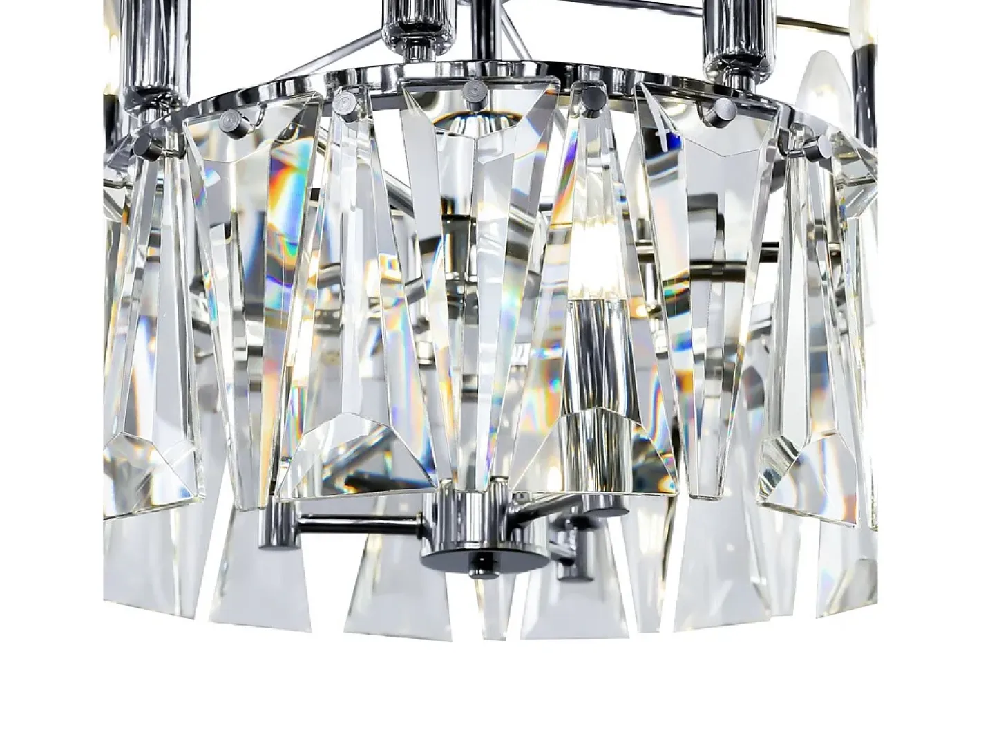 Best Maytoni Puntes Moderna lámpara de techo colgante cromada Puntes de 2 niveles y 12 luces Gris