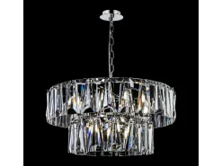 Best Maytoni Puntes Moderna lámpara de techo colgante cromada Puntes de 2 niveles y 12 luces Gris