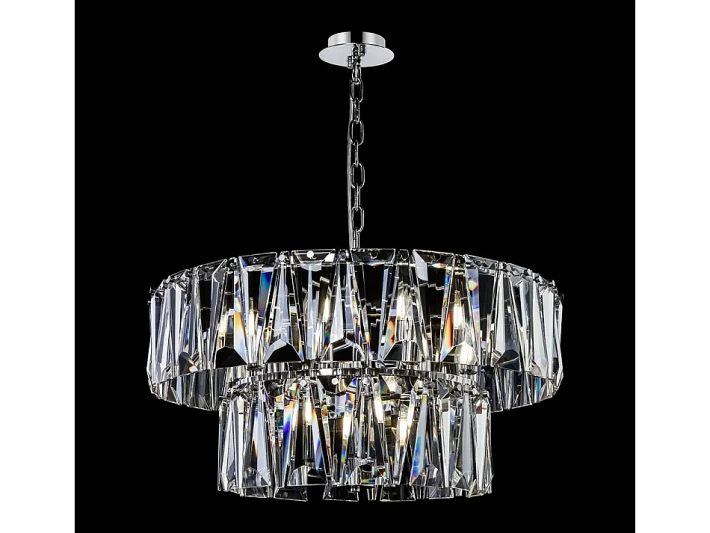 Best Maytoni Puntes Moderna lámpara de techo colgante cromada Puntes de 2 niveles y 12 luces Gris