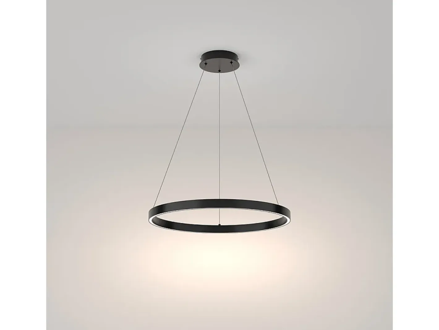Maytoni Rim Modern Rim Integrated LED Black Ring Lámpara de techo colgante Negro Clearance