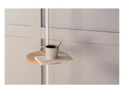 Venture Home Mesita de noche de acero con lámpara integrada Hattman Beige Discount