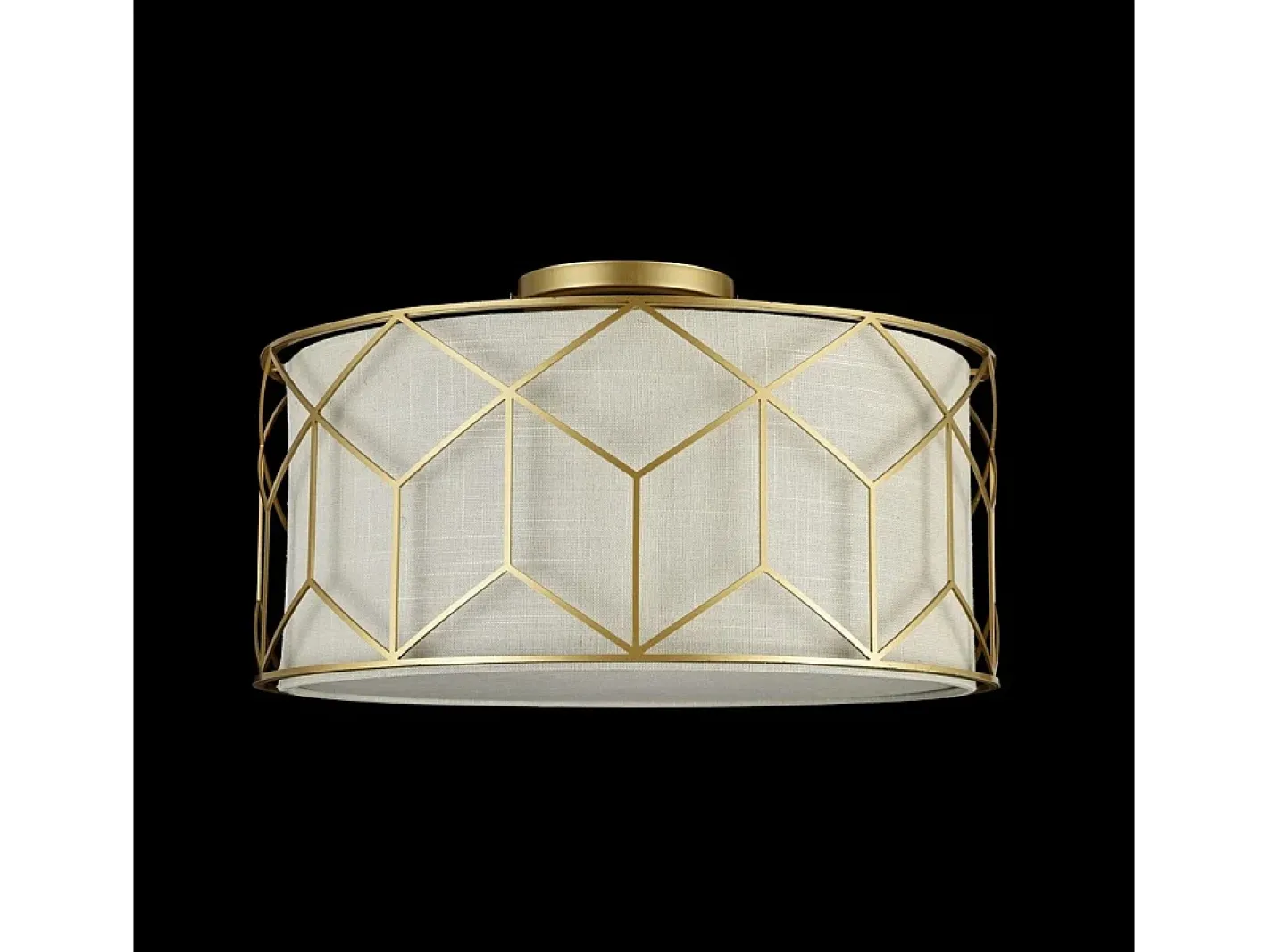 Maytoni Plafón-Messina Plafón Semi Empotrado Cilíndrico , 3 Luces, E27 Dorado