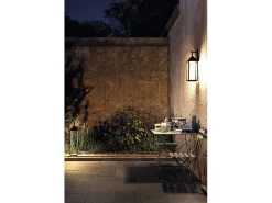 Moderna linterna LED Pic Nic 2,2W IP54 recargable y regulable h. Corten de 67 cm Marru00f3n