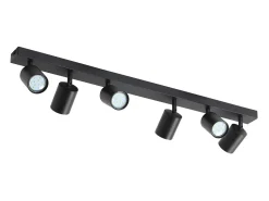 NETTLIFE Plafón-6 Focos de Techo LED s Orientables 330° GU10 para Salón Dormitorio Cocina, sin Bombilla Negro