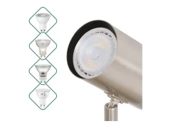 NETTLIFE Plafón-3 Focos de Techo GU10 de Níquel Giratorios 330° para Sala de Estar Dormitorio Oficina Foco de Pared Moderno Lámpara de Pasillo Plateado