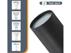 NETTLIFE 4 Focos de Techo LED s GU10 Orientables 330°, Moderno Industrial de Pared para Salón Dormitorio Cocina sin Bombilla Negro Outlet