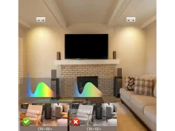 NETTLIFE 2 Focos de Techo Ekig Cálido 11W Pequeños de Superficie para Cocina Pasillo Dormitorio Comedor Blanco Clearance
