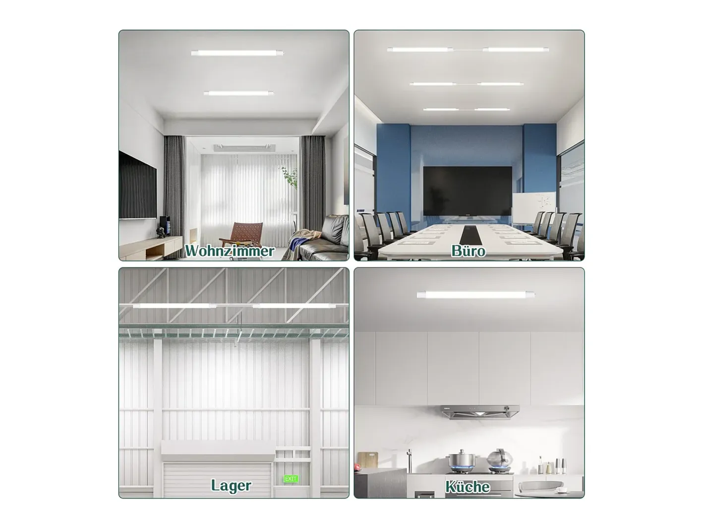 NETTLIFE 2 LED Lámpara de techo resistente a la humedad 90CM - 24W 3000LM Lámpara de techo Lámpara de taller Tubo LED IP65 Resistente al agua 5000K Blanco Best