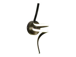 NETTLIFE Aplique Para Pared-- Lámpara de pared LED para interiores, moderna, color , 7 W, luz blanca cálida de 3000 K Negro