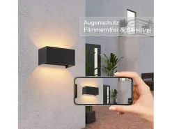 NETTLIFE Aplique Para Pared-4 Lámparas LED para Muro Exteriores Negras, Iluminación Ascendente/Descendente, IP65, Luz Blanca Caliente G9 Negro