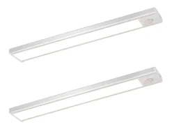 NETTLIFE Aplique Para Pared-- Luz LED para debajo del gabinete con sensor de movimiento, recargable por USB, 1500 mAh, para pasillo y armario Plateado