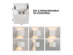 NETTLIFE Aplique Para Pared-Aplicación LED para Muro Int/Ext, Caliente IP65, para Casa, Dormitorio, Pasillo, Escalera Blanco
