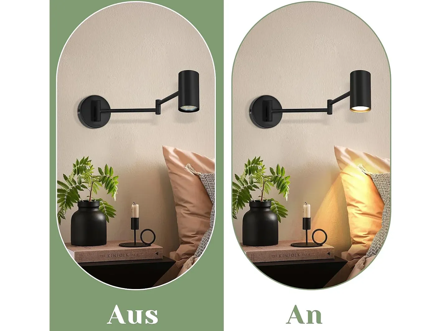 NETTLIFE Aplicación Mural Interior Negra, Paquete de 2, Retró, Metal Giratorio, GU10. Negro Discount