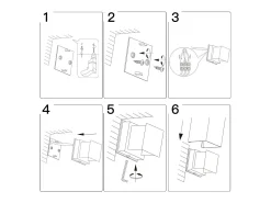 NETTLIFE Aplique Para Pared-Aplique interior - Up Down Aplique exterior Aplique LED exterior 5W IP65 blanco cálido Negro