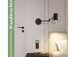 Outlet NETTLIFE Aplique Interior - Aplique Vintage Dormitorio GU10 - Sin Bombilla Negro