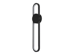 NETTLIFE Aplique LED de pared para interiores - Lámpara de escalera de 12 W, 60 cm, color , diseño moderno, lámpara de pasillo, 3000 K Negro Outlet