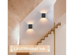 NETTLIFE Aplique Para Pared-Aplique LED Interior/Exterior: juego de 2 lámparas de exterior cálido IP65 Aplique de exterior G9 Blanco