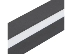 NETTLIFE Aplique Para Pared-Aplique LED para Interiores - Lámpara de Pasillo Moderna de 60 cm y 21 W, Color Blanco cálido, para Pasillo Arriba y Abajo Negro