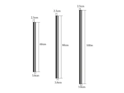 NETTLIFE Aplique Para Pared-Aplique LED para Interiores - Lámpara de Pasillo Moderna de 60 cm y 21 W, Color Blanco cálido, para Pasillo Arriba y Abajo Negro