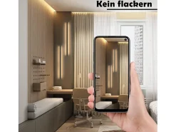 NETTLIFE Aplique Para Pared-Aplique LED para Interiores - Lámpara de Pasillo Moderna de 60 cm y 21 W, Color Blanco cálido, para Pasillo Arriba y Abajo Negro
