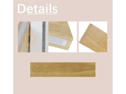 NETTLIFE Aplique Para Pared-Aplique LED para Interiores - Lámpara de de Madera Moderna de 32 CM Lámpara de Escalera con Diseño Arriba y Abajo 11W 3000K Blanco Cálido Marru00f3n