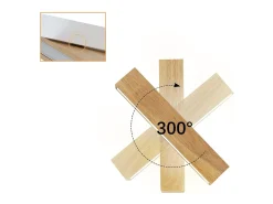 NETTLIFE Aplique Para Pared-Aplique LED para Interiores - Lámpara de de Madera Moderna de 32 CM Lámpara de Escalera con Diseño Arriba y Abajo 11W 3000K Blanco Cálido Marru00f3n