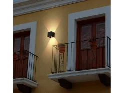 NETTLIFE Aplique Para Pared-Aplique LED Pared, Iluminación Negra, Exterior 5W, Foco Arriba Abajo, IP65, 3000K Blanco Cálido Negro
