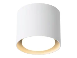 New NETTLIFE Ceiling Spot LED : Plafón redondo de superficie, alum. 230V, bombilla GX53 5W 3000K, para dormitorio, pasillo Blanco
