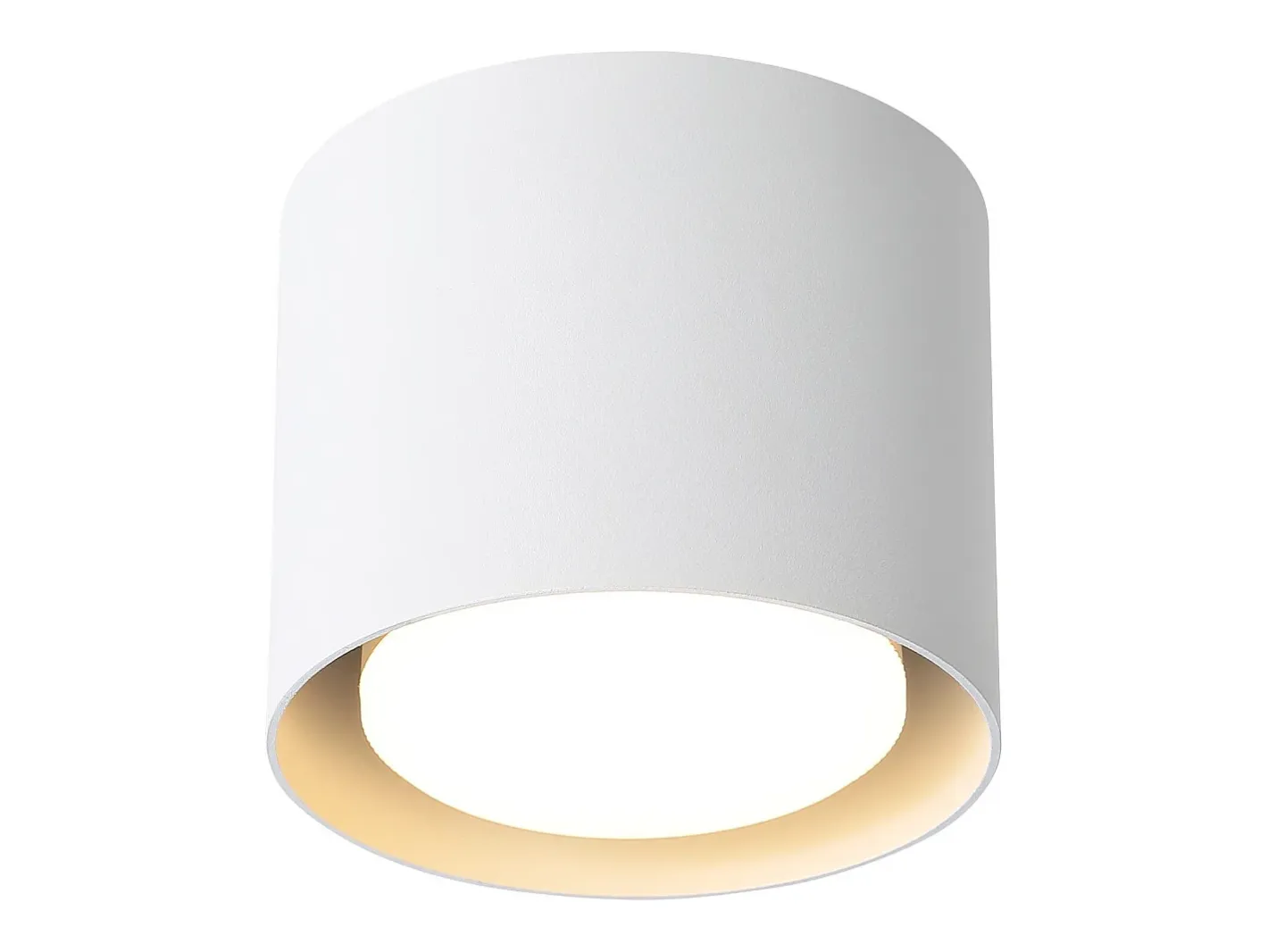 New NETTLIFE Ceiling Spot LED : Plafón redondo de superficie, alum. 230V, bombilla GX53 5W 3000K, para dormitorio, pasillo Blanco