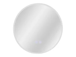 NETTLIFE Espejo-Espejo con iluminación Espejo de pared LED IP44 redondo 80cm con función de espejo táctil iluminado con luz regulable Transparente