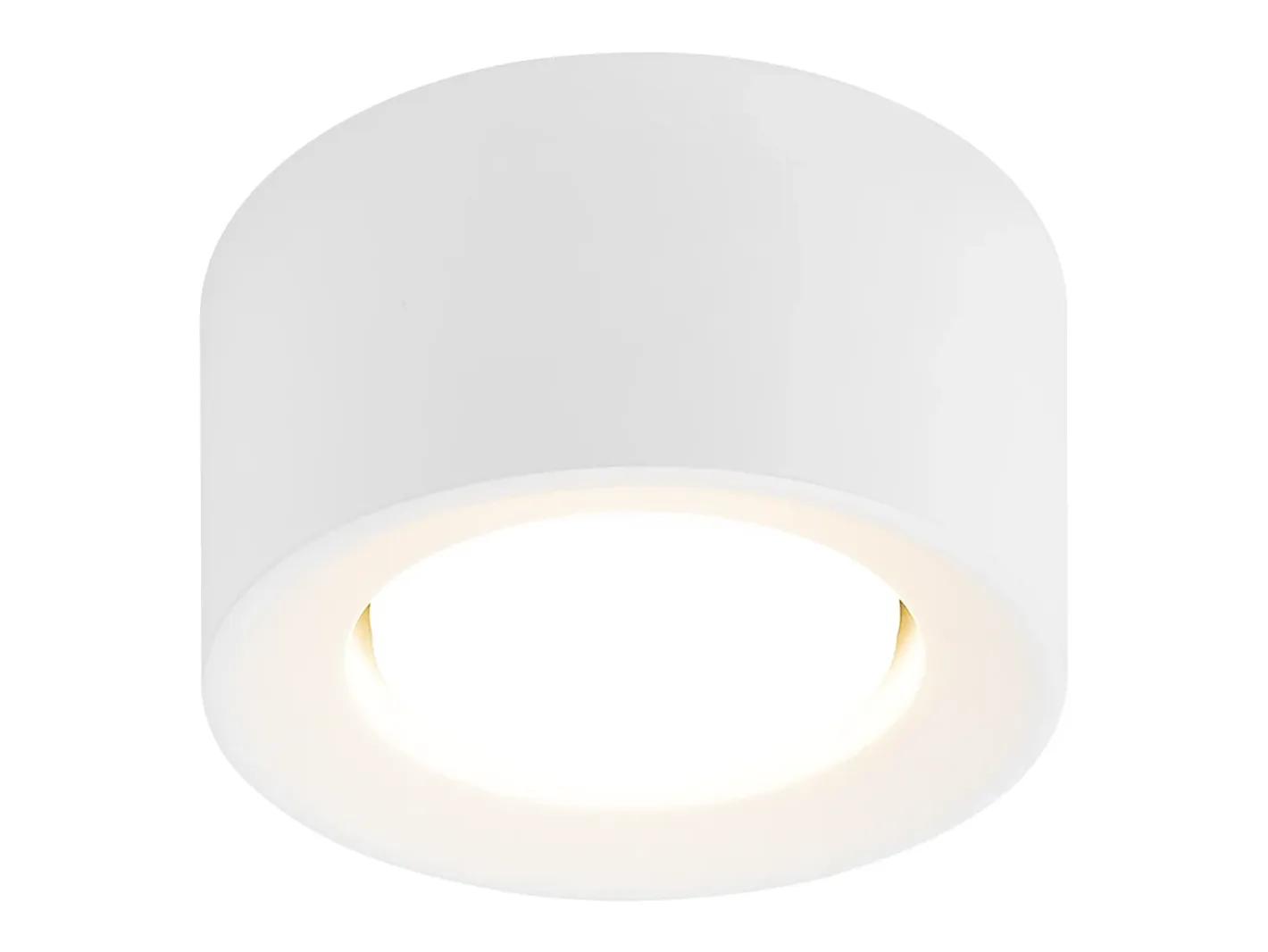 NETTLIFE Plafón-Foco de superficie redondo Lámpara de superficie montada Gx53 Lámpara de techo moderna pequeña de 10 W Blanco